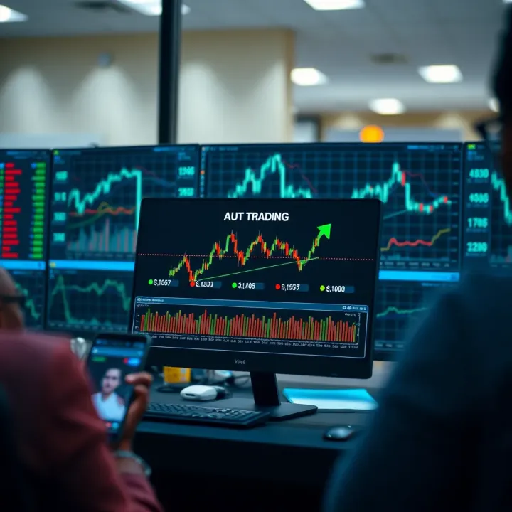 Diagram showing how automated software executes forex trades based on market data analysis