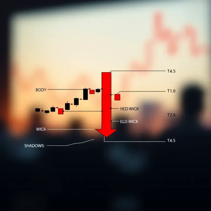 Key Components of a Candlestick Explained Diagram showing components of a candlestick including body, wick, and shadows in market analysis
