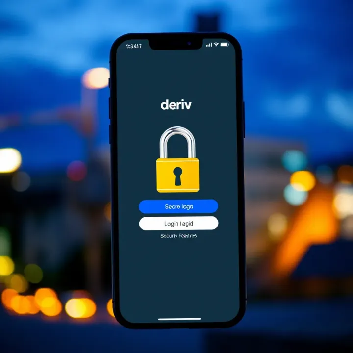 Security Features of Deriv App for Kenyan Users Secure login screen of Deriv app showcasing encryption and safety features