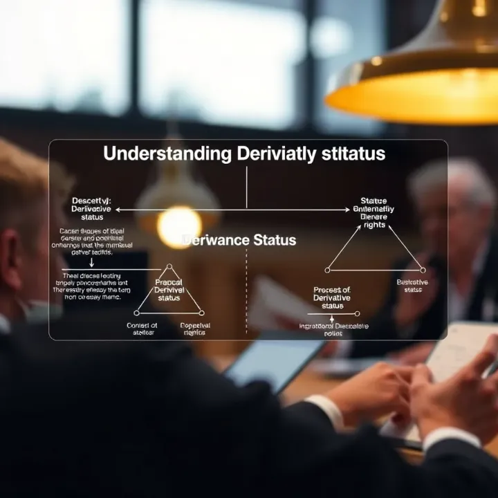 Conceptual Diagram of Derivative Status in Legal Contexts Diagram illustrating the concept of derivative status and its connection to primary legal rights