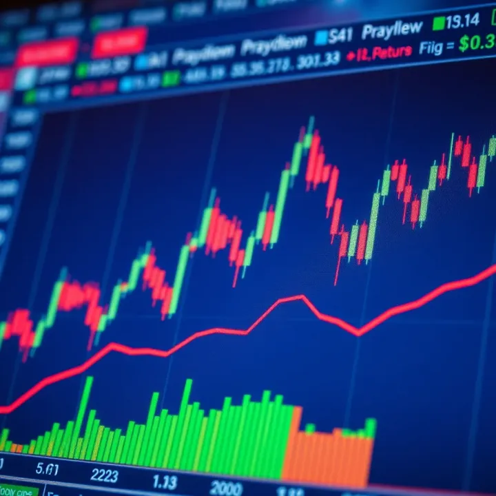 Graph illustrating forex binary trading with currency pairs and fixed returns