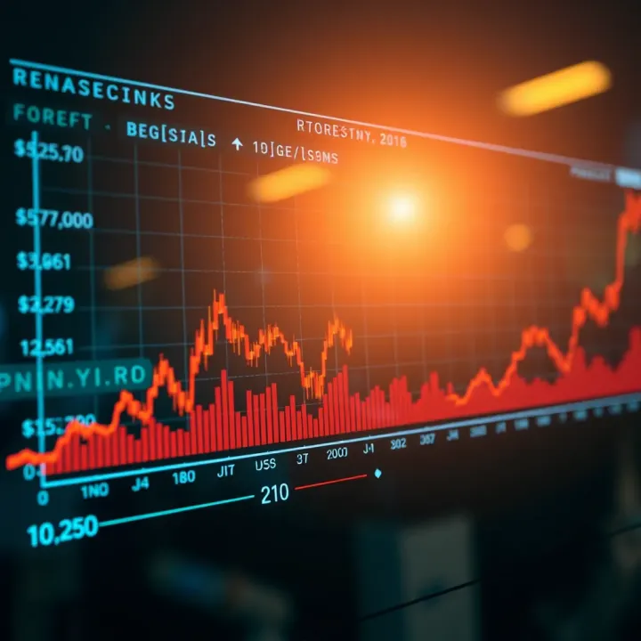 Currency Exchange Rate Fluctuations in Forex Trading Graph showing currency exchange rate fluctuations highlighting profit opportunities in forex trading