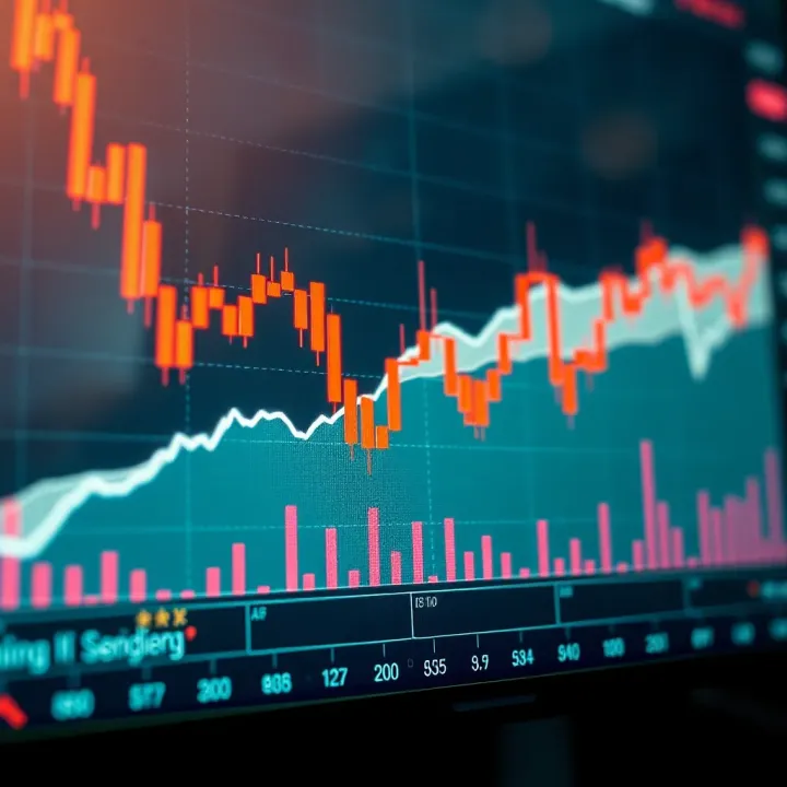 Visualizing Forex Market Sentiment Trends Graph showing fluctuating forex market sentiment with bullish and bearish trends