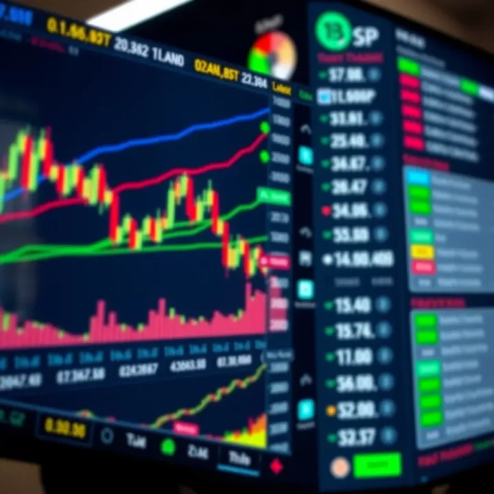 Digital trading platform interface showing currency pairs and trading tools