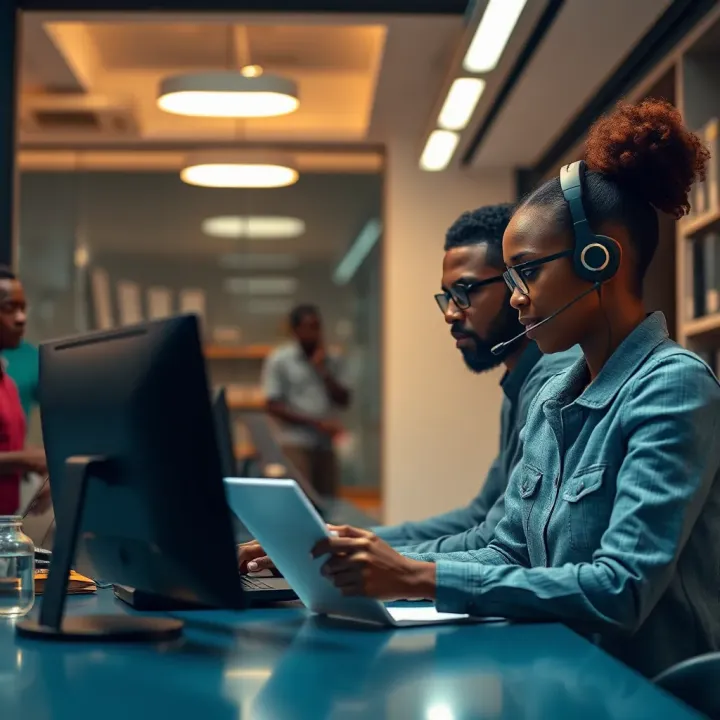 Customer support representative assisting with trading account inquiries for Kenyan clients