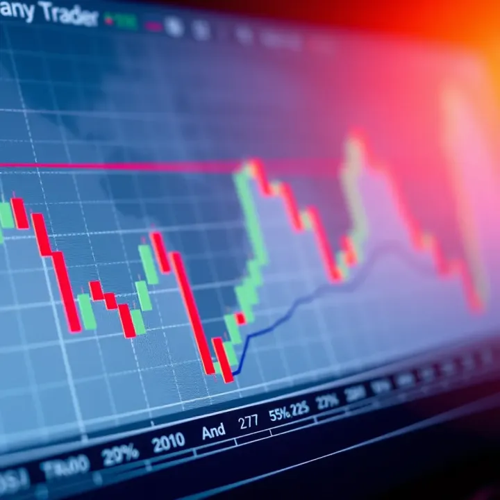 Graph showing binary options trading trends with Kenyan shilling symbol