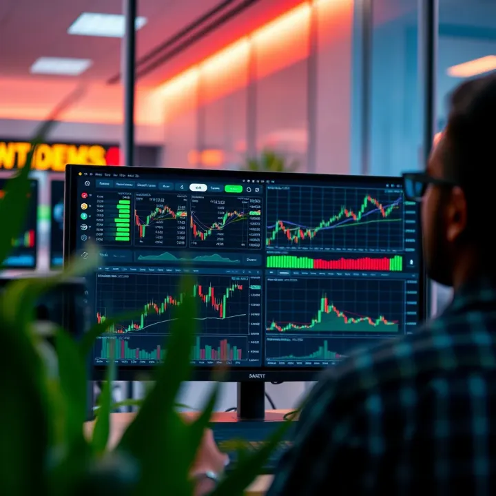 Smart Trader Deriv Platform Interface Overview User-friendly trading platform interface displaying various financial market tools and charts on screen