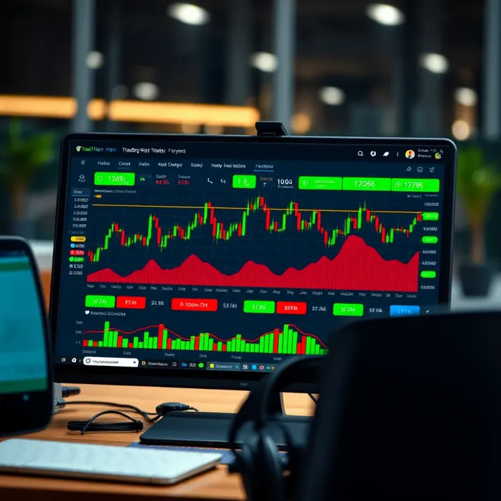 Customised TradingView chart interface showing real-time trading data alongside local market indicators and analytics